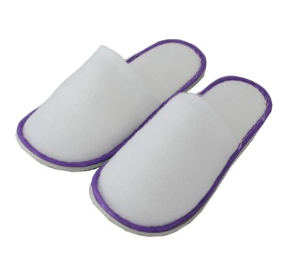 SKBD019 Making hotel slippers style Custom-made disposable slippers style Custom solid color hotel slippers style Hotel slippers franchise front view